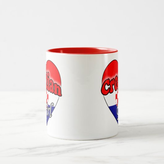 クロアチアガール2トーンコーヒーマグ ツートーンマグカップ (中央)
