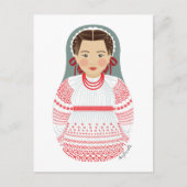 クロアチアクマトリョスカハガキ ポストカード (正面)