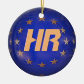 クロアチアクリスマスオーナメント セラミックオーナメント (正面)