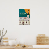 クロアチアクールモダン旅行ポスター ポスター (キッチン)