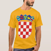 クロアチアコートオブアームズ詳細 Tシャツ (正面)