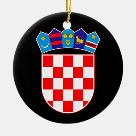 クロアチアコート腕の角ブレスレット セラミックオーナメント (正面)