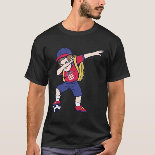 クロアチアサッカーの子供のためのギフトHrvatska Tシャツ (正面)