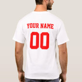 クロアチアサッカーサッカージャージーの名前&番号 Tシャツ (裏面)