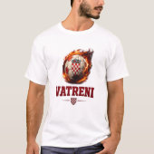 クロアチアサッカーファンの情熱的なデザイン Tシャツ (正面)