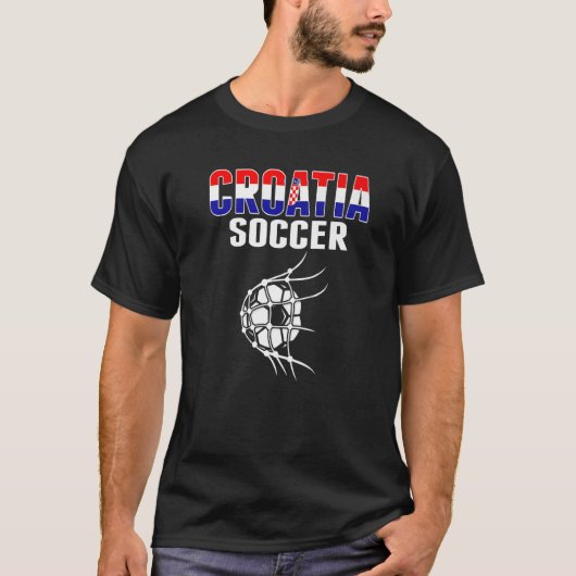 クロアチアサッカーボールNet Croatia Football Supp Tシャツ (正面)