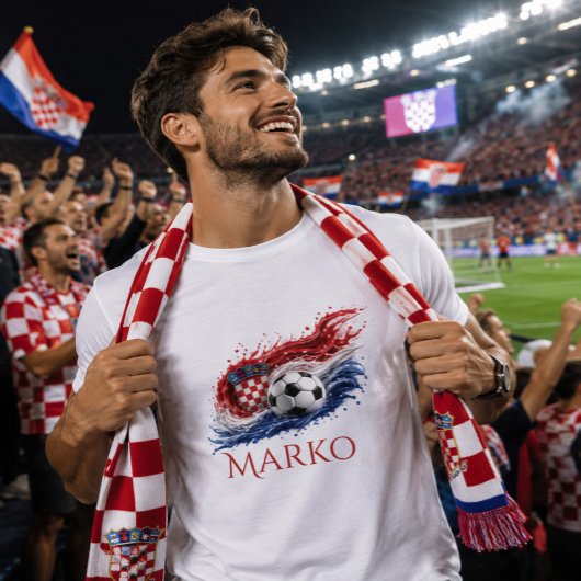クロアチアサッカー応援Tシャツ 名前入り Tシャツ