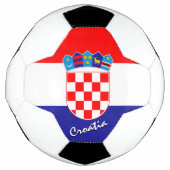 クロアチアサッカー・クロアチア国旗/スポーツ サッカーボール (正面)