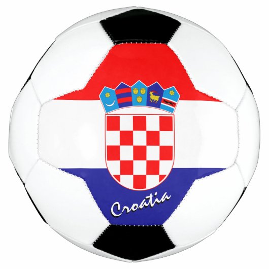 クロアチアサッカー・クロアチア国旗/スポーツ サッカーボール (正面)