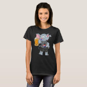クロアチアサポーターの象 Tシャツ (正面フル)