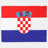 クロアチアザスタヴァフラバトスクラージ国旗 フリースブランケット (正面(横))