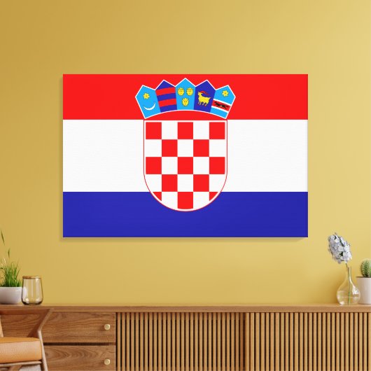 クロアチアザスタヴァフラバトスク国旗 キャンバスプリント (インサイチュ (リビング))