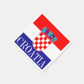 クロアチアザスタヴァフラバトスク国旗 スタンダードカクテルナプキン (角)