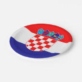 クロアチアザスタヴァフラバトスク国旗 ペーパープレート (アングル)