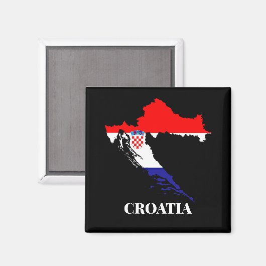 クロアチアシルエット マグネット (正面/裏面)