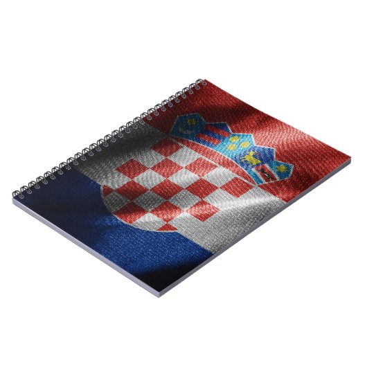 クロアチアシルク国旗 ノートブック (左側)