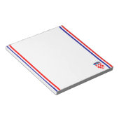 クロアチアストライプ国旗 ノートパッド (アングル)