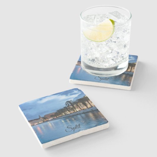 クロアチアストーンコースターでプロムナードを分割 ストーンコースター (横)