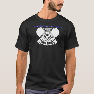 クロアチアテーブルテニスのサポートクロアチアのピンポンT Tシャツ