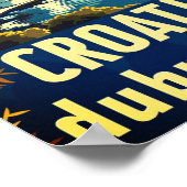 クロアチアドブロヴニクヴィンテージ有名なトラベルプレイス ポスター (角)