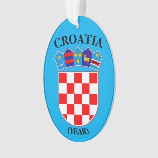 クロアチアバケーションクリスマスアクリルオーナメント オーナメント (正面)