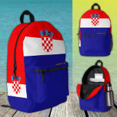 クロアチアバックパック、愛国心、クロアチア国旗 プリントバックパック