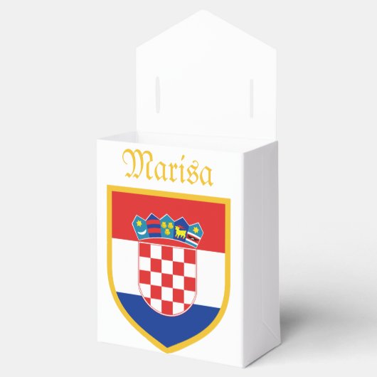 クロアチアパーソナライズされた国旗 フェイバーボックス (オープン)