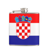 クロアチアビニルフラス包まれたコ国旗 フラスク (正面)