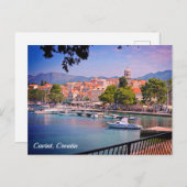 クロアチアビュー・オブ・ザ・タウン シーズンポストカード (正面/裏面)