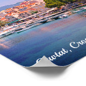 クロアチアビュー・オブ・ザ・タウン ポスター (角)