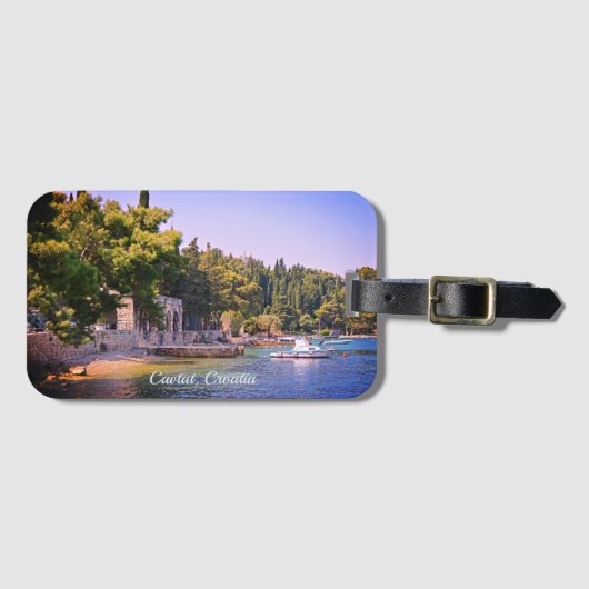 クロアチアビュー・オブ・ビーチ ラゲッジタグ (正面横)