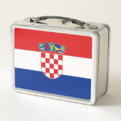 クロアチアフラッグ付き金属ステンレス弁当箱 メタルランチボックス (裏面)