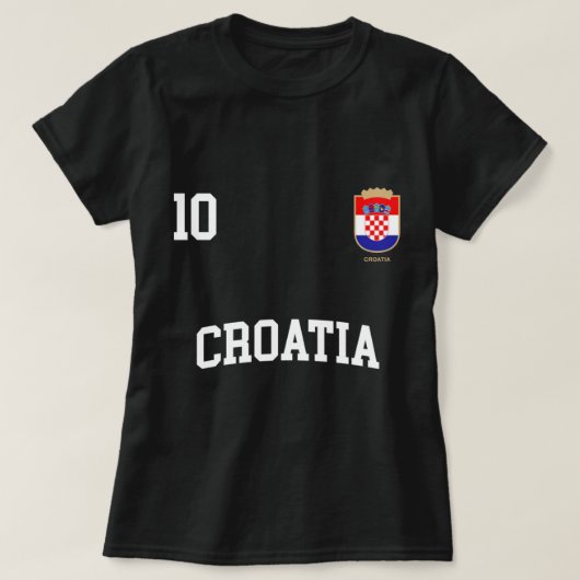 クロアチアフード付きスウェットシャツ10クロアチアフラッグサッカーチームフットバ Tシャツ (デザイン正面)