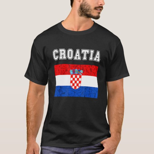 クロアチアプライドクロアチア国旗クロアチアクルーツ Tシャツ (正面)