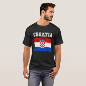 クロアチアプライドクロアチア国旗クロアチアクルーツ Tシャツ (正面フル)