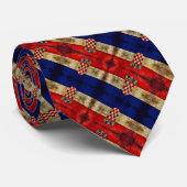 クロアチアマンズサテンストライプ ネクタイ (ロール)