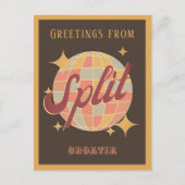 クロアチアレトロヴィンテージパーティーはがき ポストカード (正面)