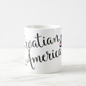 クロアチアンアメリカン絡み合いハートマグ コーヒーマグカップ (中央)