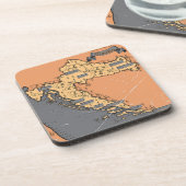 クロアチアヴィンテージの旧地図 コースター (左側)