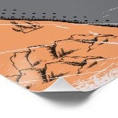 クロアチアヴィンテージの旧地図 ポスター (コーナー)