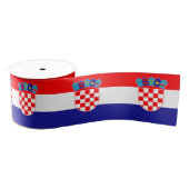 クロアチア国旗とクロアチア旅行、休日/スポーツ グログランリボン (リール)