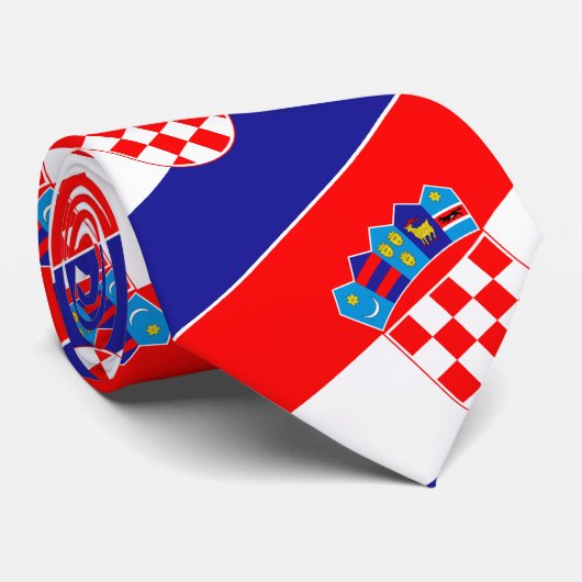 クロアチア国旗とクロアチア旅行,休日/スポーツ ネクタイ (ロール)