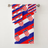 クロアチア国旗とクロアチア旅行、休日/スポーツ バスタオルセット (インサイチュ)