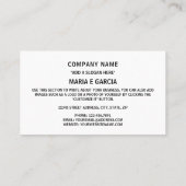 クロアチア国旗とコート・オブ・アームズ、クロアチア国旗 名刺 (裏面)