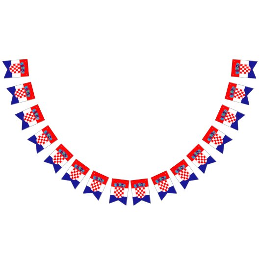 クロアチア国旗とパーティークロアチアバナー/結婚式 バンティングフラッグ (全)