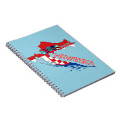 クロアチア国旗と地図 ノートブック (右側)