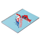 クロアチア国旗と地図 ノートブック (左側)