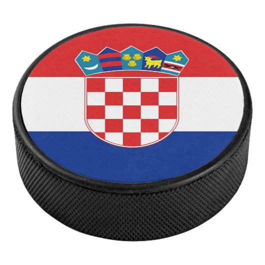 クロアチア国旗と愛国的なホッケーパック アイスホッケーパック (3/4)