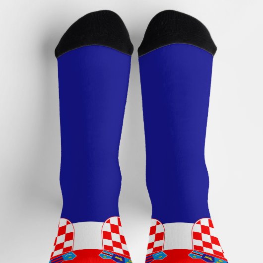 クロアチア国旗と愛国的クロアチアプライド ソックス (上部)