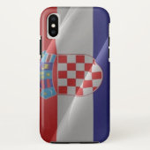 クロアチア国旗なびく – Case-Mate iPhoneケース (裏面)